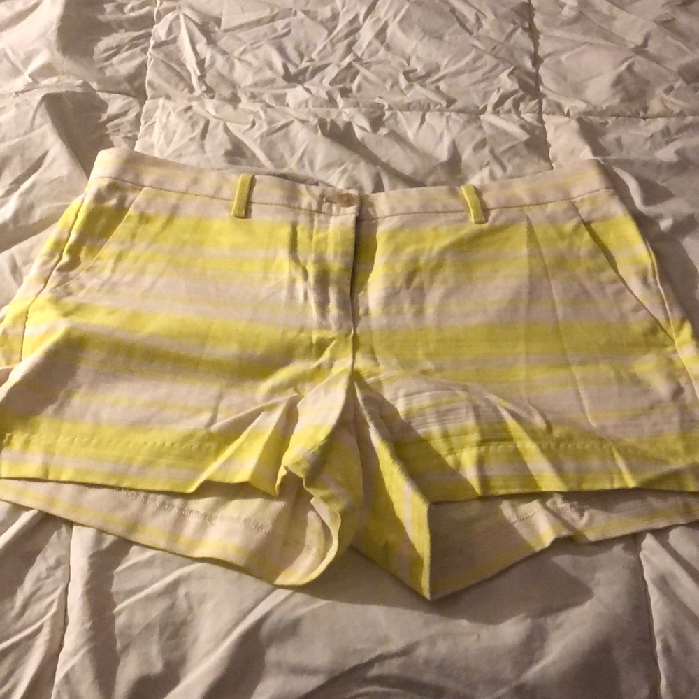 Neon yellow and cream Shorts